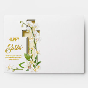 Orchid Lily Cross Scripture Easter Envelope