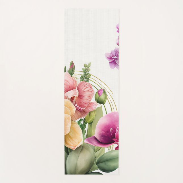 Orchid Love Towel Yoga Mat (Front)