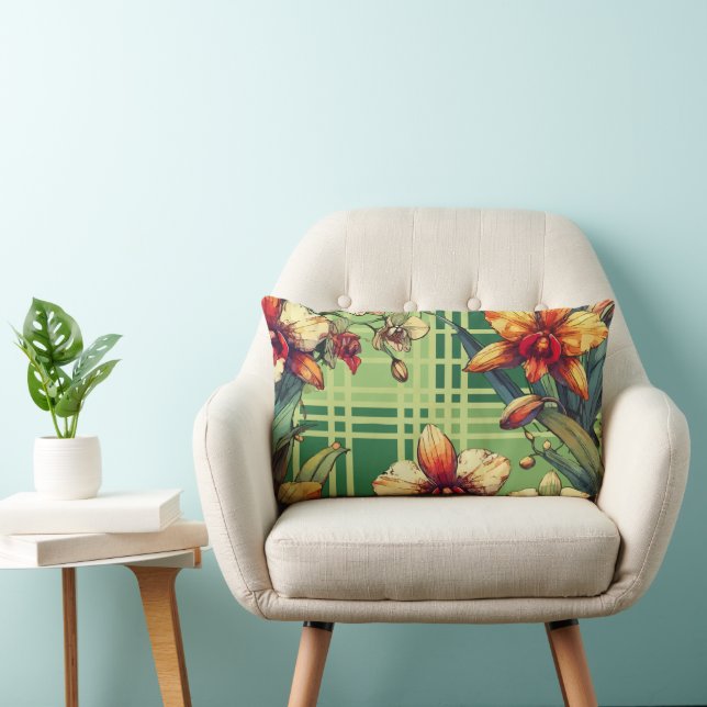 Orchid  lumbar pillow (Chair)