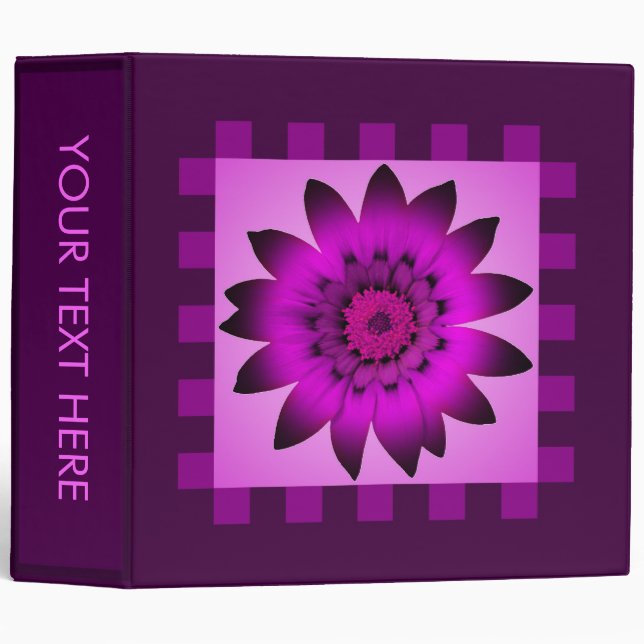 Orchid Magenta Daisy Flower #2 Binder (Front/Spine)