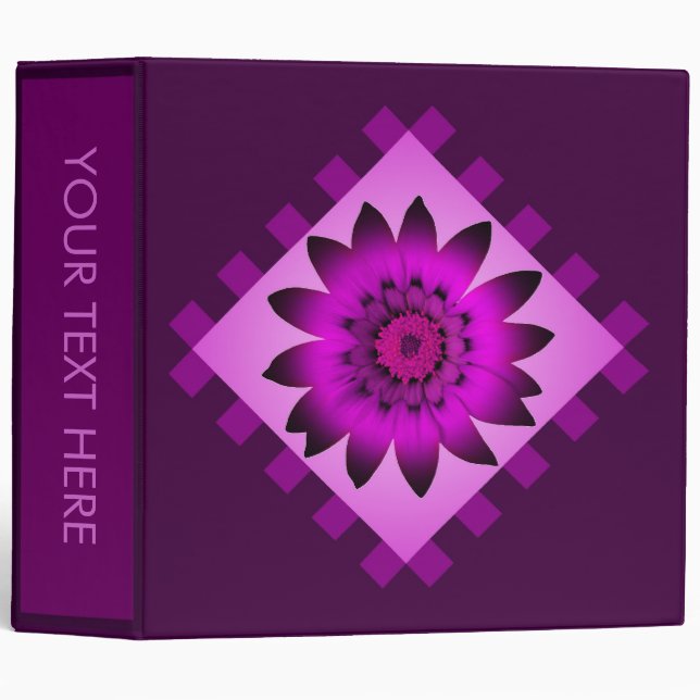 Orchid Magenta Daisy Flower Binder (Front/Spine)