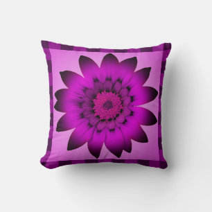 Orchid Magenta Flower Artwork - Pillow