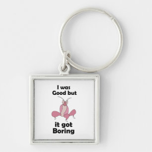 Orchid Mantis Bored Of Being Good Sassy Insect Keychain