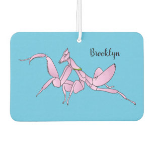 Orchid mantis cartoon illustration  air freshener