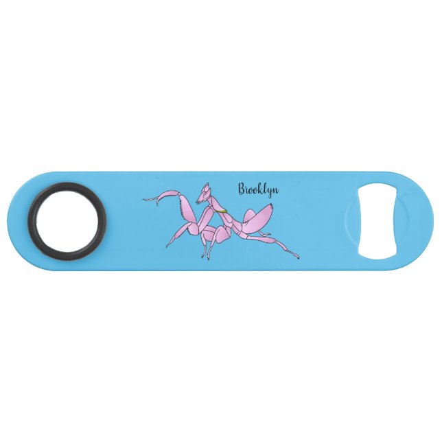 Orchid mantis cartoon illustration  bar key (Front (Horizontal))