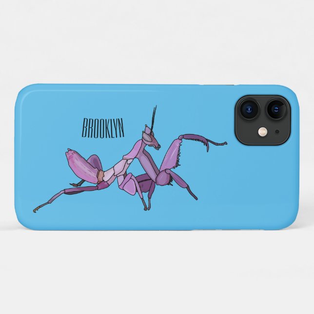 Orchid mantis cartoon illustration Case-Mate iPhone case (Back (Horizontal))