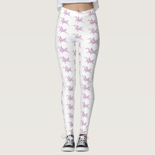 Orchid mantis cartoon illustration leggings