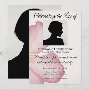 Orchid memorial invitation
