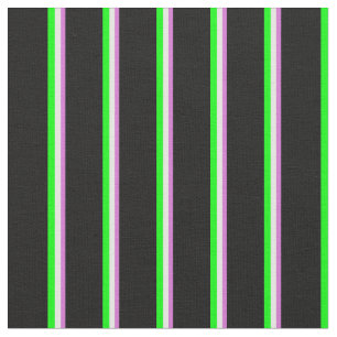 Orchid, Mint Cream, Lime & Black Coloured Lines Fabric