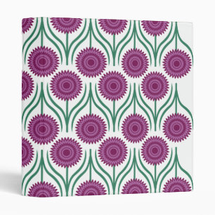 Orchid Modern Floral Pattern-White Binder