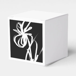 Orchid Noir: Abstract Black & White Favor Box