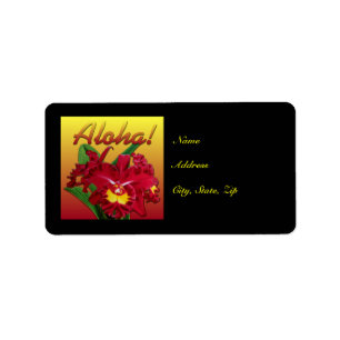 Orchid Oil on Canvas Aloha Avery Label