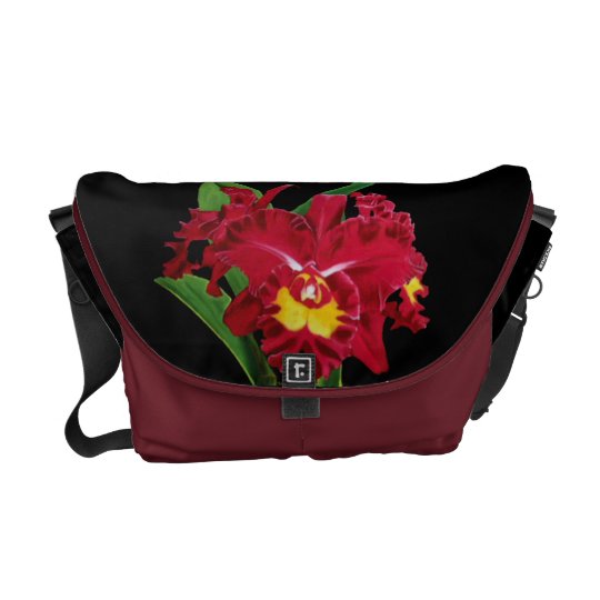 Orchid Oil Painting Medium Messenger Bag
