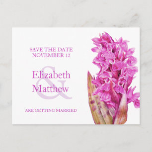 Orchid painted flower save the date card