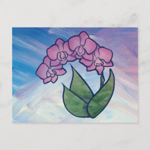 Orchid Painting Postcard