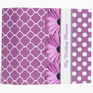 Orchid Patterns and Flowers Wedding Plannner Binder