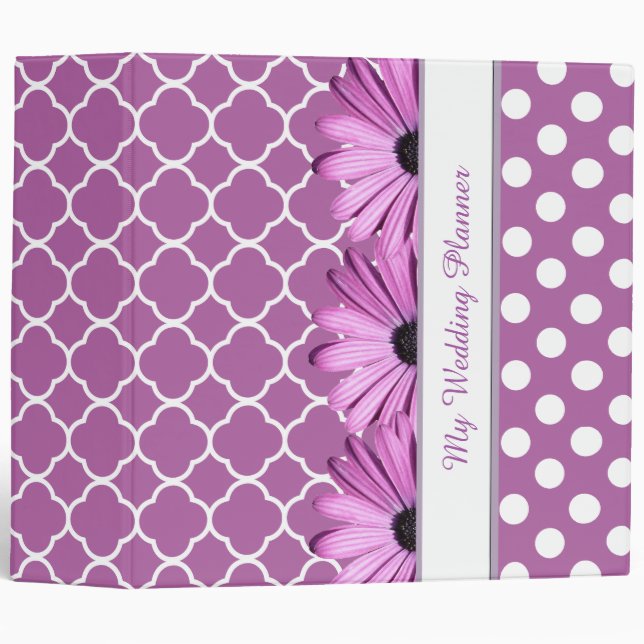 Orchid Patterns and Flowers Wedding Plannner Binder (Front/Spine)
