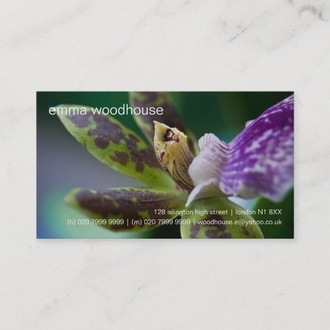 Orchid • Personal Business Card (Front)