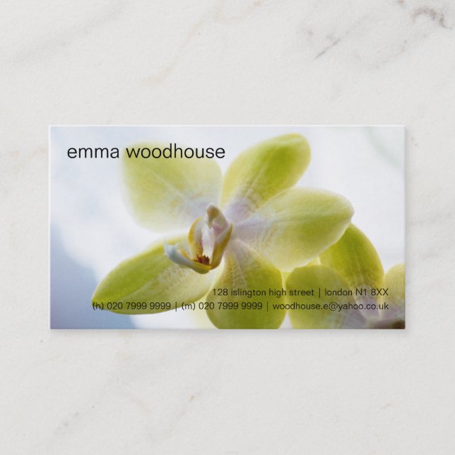 Orchid • Personal Business Card (Front)