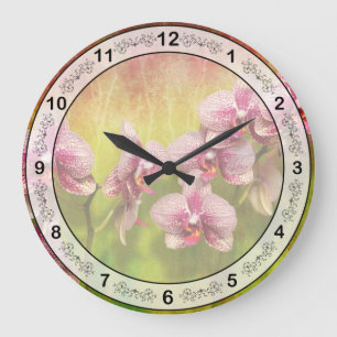 Orchid - Phalaenopsis - Simply a delight Large Clock