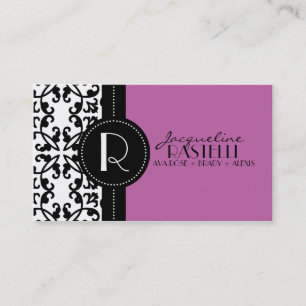 Orchid Purple Estate Damask Mommy Calling Card /