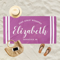 Orchid Purple Girls Weekend Monogram Name