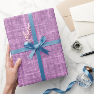 Orchid Purple Linen Wrapping Paper