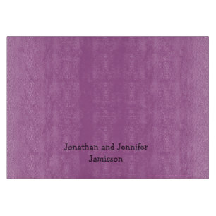 Orchid Purple Personalized Name Glass  Cutting Board