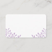 Orchid Purple Secret Garden Wedding Place Cards