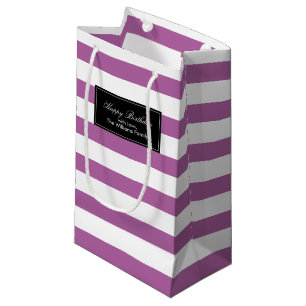 Orchid Purple Stripes Pattern Small Gift Bag
