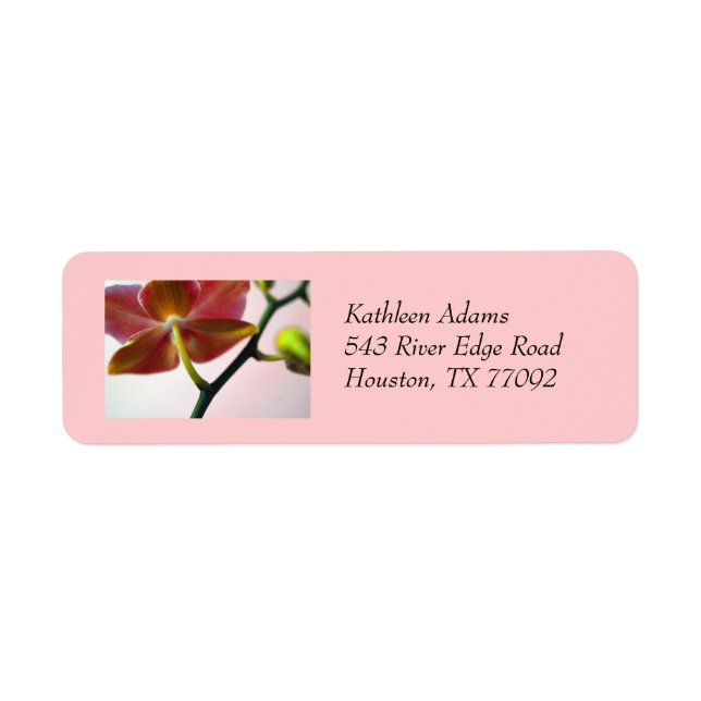 Orchid return address label (Front)