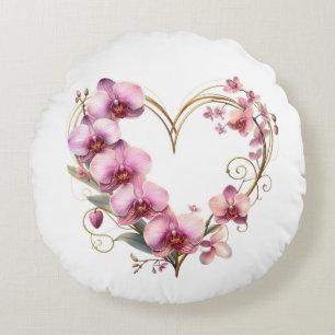orchid round pillow