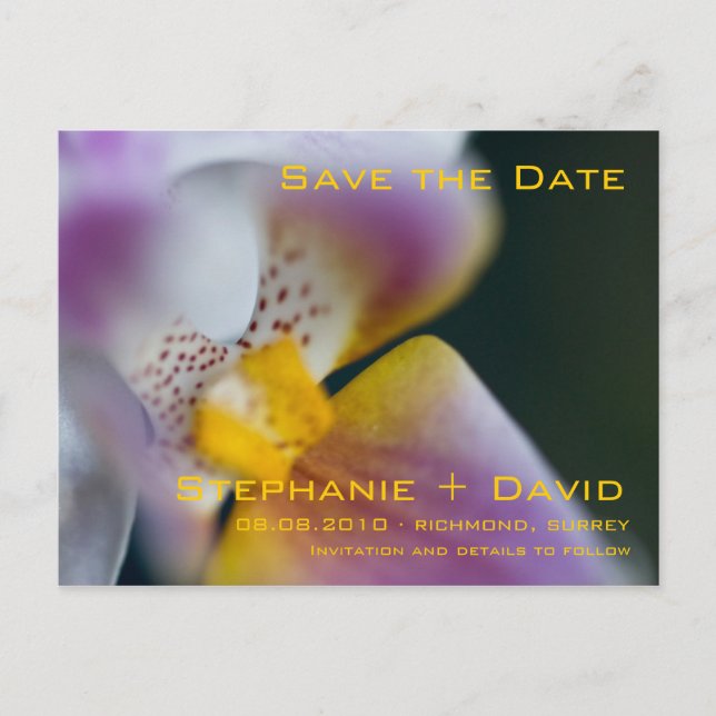 Orchid • Save the Date Postcard (Front)
