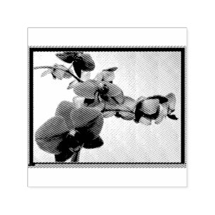 Orchid Self Inking Rubber Stamp