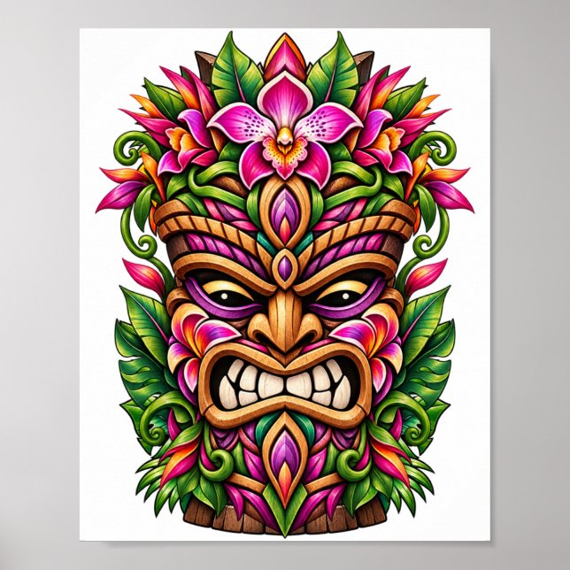 Orchid Shield Tiki Poster (Front)