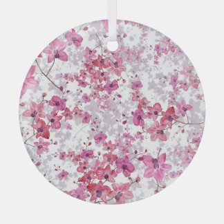 Orchid: singular red beauty. glass ornament