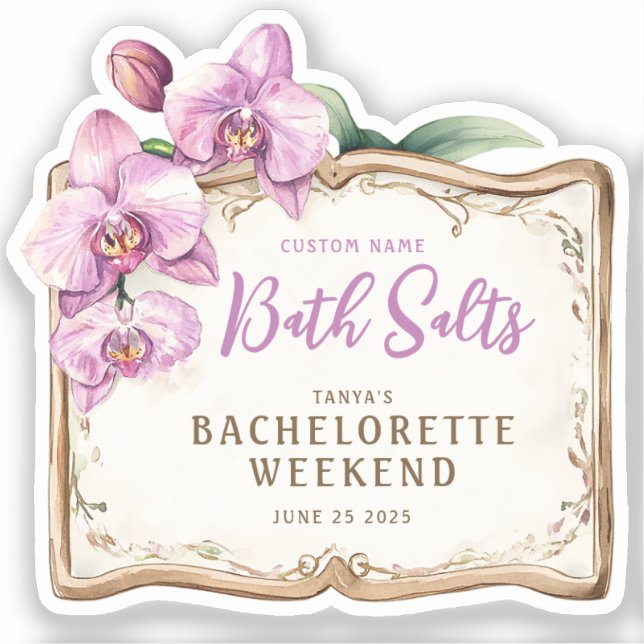 Orchid Spa Resort | Étiquette des sels de bain (Recto)