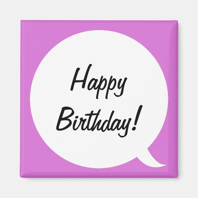 Orchid Speech Bubble 2 Magnet (Front)