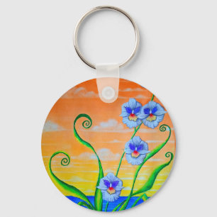 Orchid Sunset Keychain