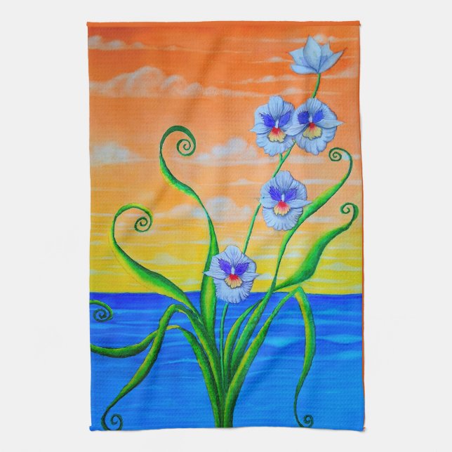 Orchid Sunset Kitchen Towel (Vertical)