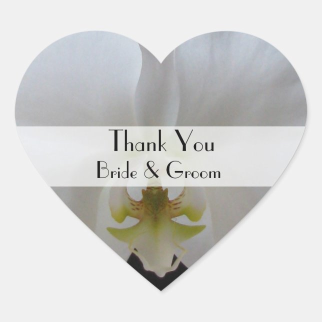 Orchid Thank You Sticker for Wedding (Front)