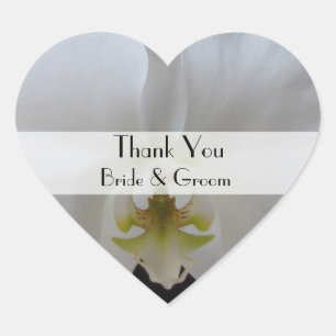 Orchid Thank You Sticker for Wedding