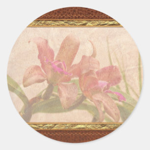 Orchid - Tickled pink Classic Round Sticker