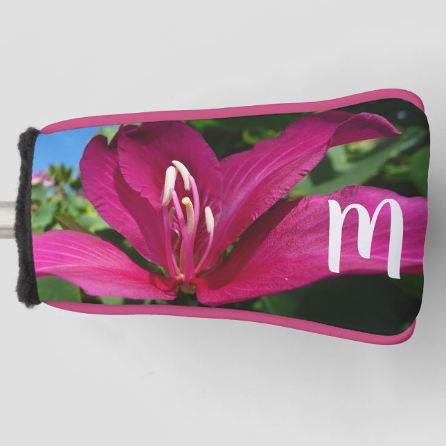 Orchid Tree Blossom Tropical Floral Golf Head Cover (Front)
