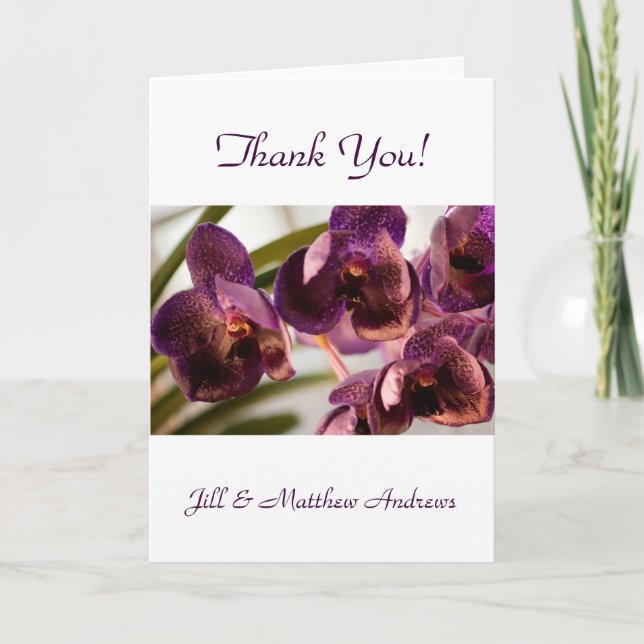 Orchid Vanda Pure's Wax Flower Group Thank You Card (Front)