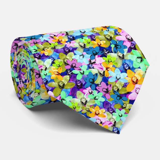 Orchid Water Colour, Tie (Rolled)