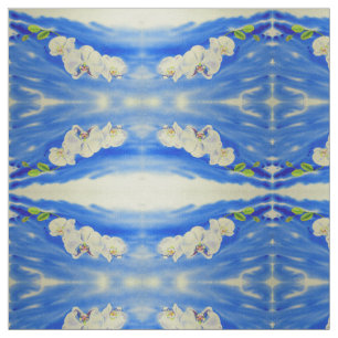 Orchid Watercolor painting, breeze, Clouds Mandala Fabric