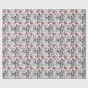Orchid Watercolor Wrapping Paper