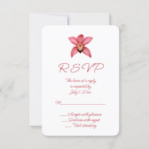 Orchid Wedding RSVP Card