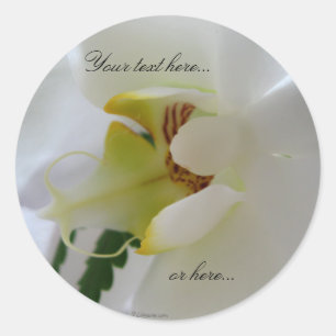 Orchid White Flower Stickers / Wedding Stickers